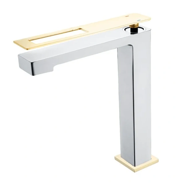 Смеситель для раковины Boheme Q хром/золото 142-CRG (детальная фотография)