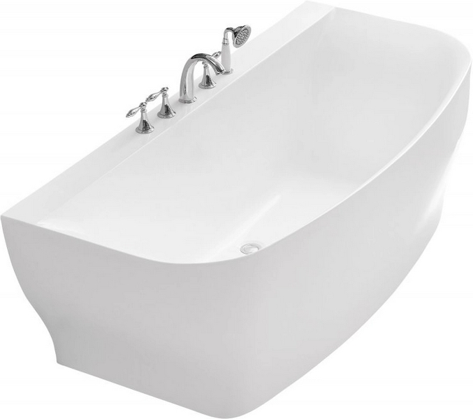 Ванна акриловая BelBagno 165х80 см белая BB74-1650 (детальная фотография)