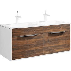 Тумба под раковину подвесная Aqwella Malaga 120 см крафт темный