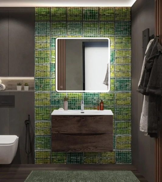 Тумба под раковину подвесная BelBagno Marino-Cer-N 90 см Rovere Nature Grigio MARINO-CER-N-900-2C-SO-RNG-P (детальная фотография), комплект (набор)