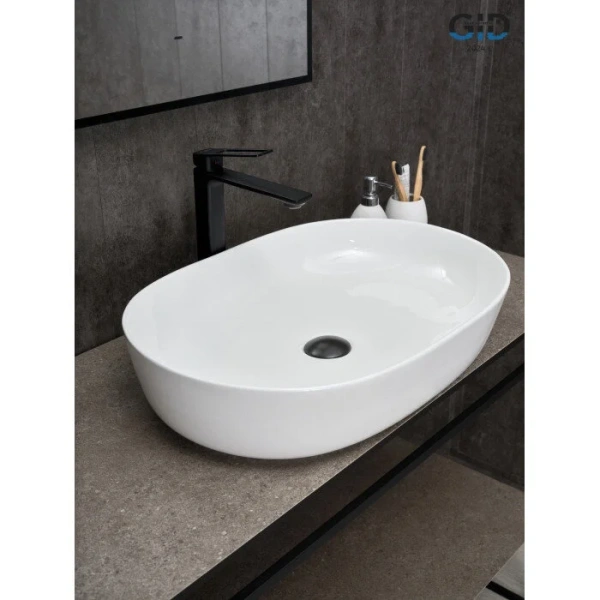 Раковина GID Lago D1348 61 см белая 51204 (детальная фотография), белые
