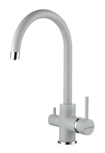 Смеситель для кухни Paulmark Essen серый - фото 12