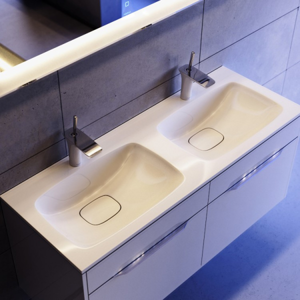 Тумба под раковину подвесная Aqwella Malaga 120 см белая Mal.01.12 (детальная фотография), современная, hi-tech