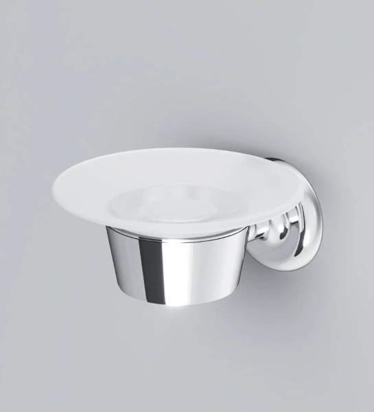 Мыльница Am.Pm Like с настенным держателем A8034200 (детальная фотография), металлические, стеклянные