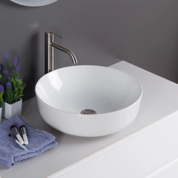 Раковина BelBagno 41 см накладная, белая BB1315 (детальная фотография), белые