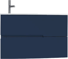 Тумба под раковину подвесная Jacob Delafon Nona 80 см темно-синяя, глянцевая
