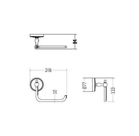 Бумагодержатель для ванной, цвет хром, Devon&Devon Dorothy DOR411CR (детальная фотография) index_1
