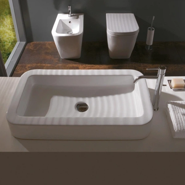 Раковина накладная Globo Stone SS024 (детальная фотография), современные, hi-tech