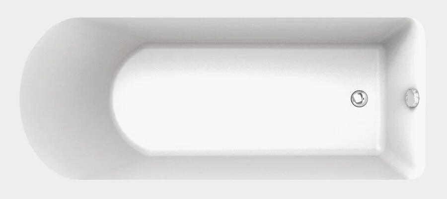 Акриловая ванна C-Bath Rea CBQ002003 170 х 70 см, белая (детальная фотография), современныe, hi-tech