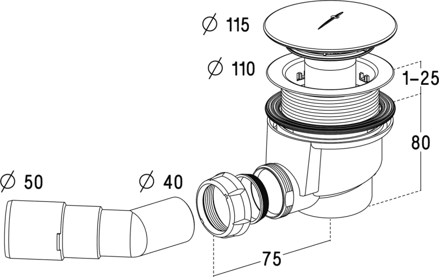Сифон для душевого поддона Radaway 690P (детальная фотография) index_1
