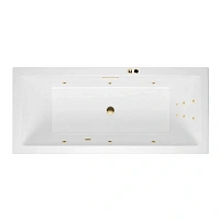 Ванна гидромассажная Excellent Heaven Slim Line 180 x 80 см, белый/золото, WAEX.HEV18S.LINE.GL