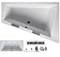 Ванна гидромассажная Riho Doppio 180 x 130 см, JOY, левая/правая