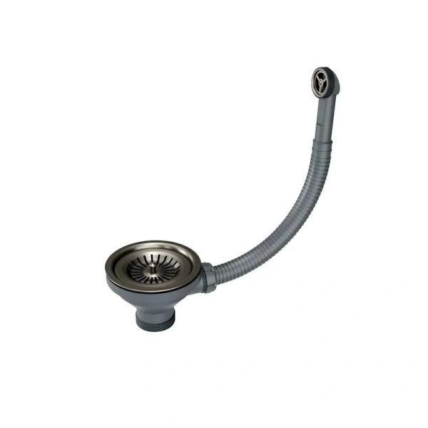 Слив для кухонной мойки Paulmark вороненая сталь PM6022-GM (детальная фотография)