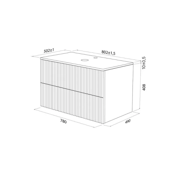 Тумба под раковину подвесная IDDIS Aiger 80 см белая AIG80W0i95K (детальная фотография), в наличии