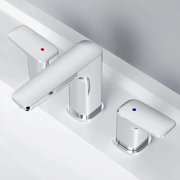 Смеситель для раковины AM.PM Spirit трехсекционный хром F7008000 (детальная фотография), современные, hi-tech