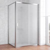 Душевой уголок профиль глянцевый хром стекло сатин Vegas-glass