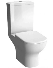 Унитаз напольный безободковый VitrA D-Light Rim-ex Open-back с сиденьем микролифт и механизмом смыва Geberit 9014B003-7209