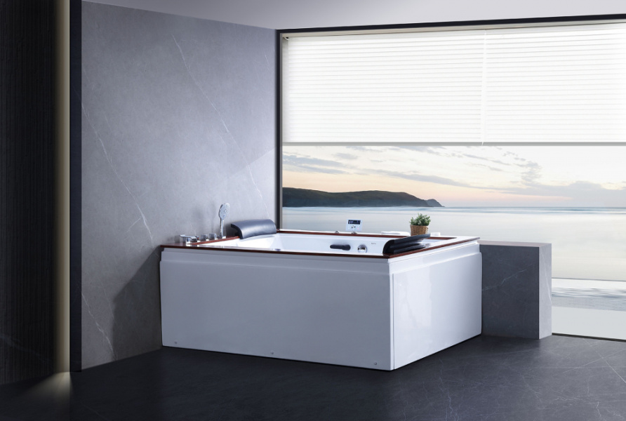 Ванна акриловая левосторонняя Gemy G9052 II K L (детальная фотография), белые