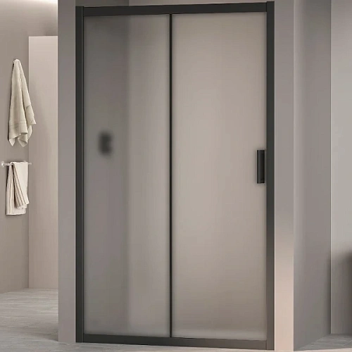 Душевая дверь в нишу RGW Passage PA-016B 140 см профиль черный, стекло матовое - фото 4