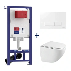 Унитаз с инсталляцией Lemark Glazer 10080 с сиденьем микролифт