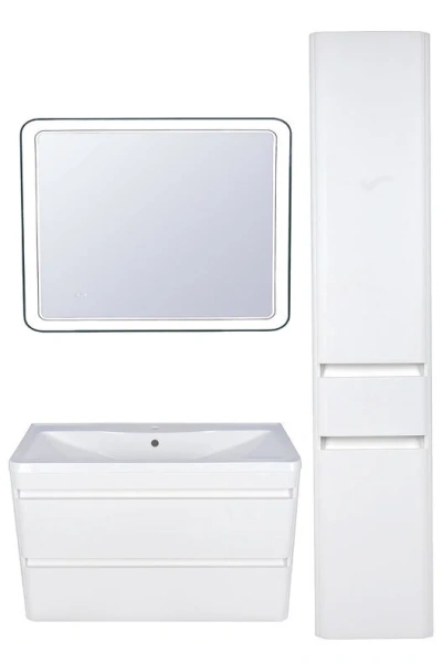 Тумба с раковиной подвесная Style Line Атлантика СС-000006 100 см с ящиками (детальная фотография), 100 см