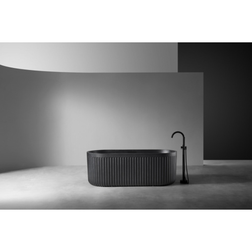 Ванна из искусственного камня Abber Stuttgart 170x75 см черная матовая AM9925B (детальная фотография), черные