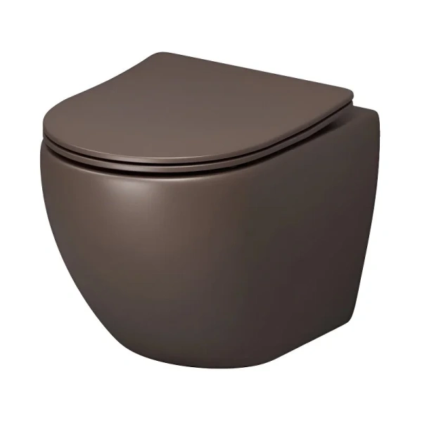 Унитаз подвесной Grossman Color коричневый матовый GR-4455BRMS (детальная фотография)