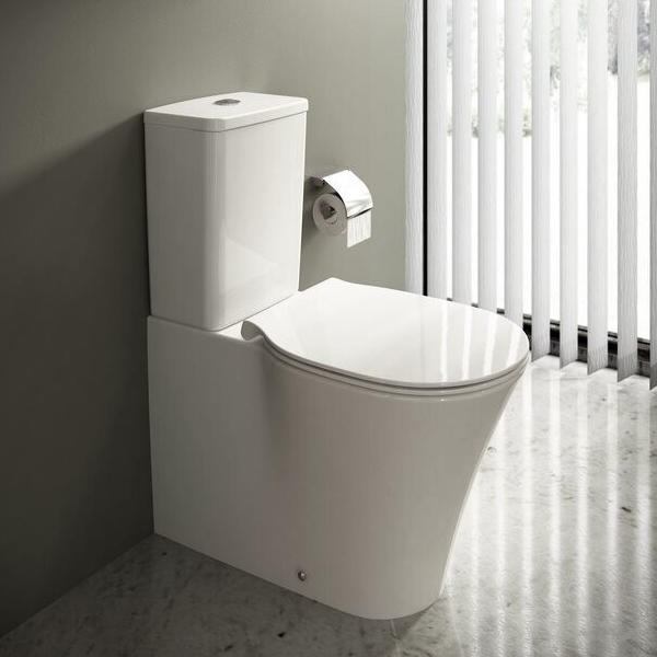 Унитаз компакт Ideal Standard Connect Air E0137 пристенный (детальная фотография), современные, hi-tech, круглые