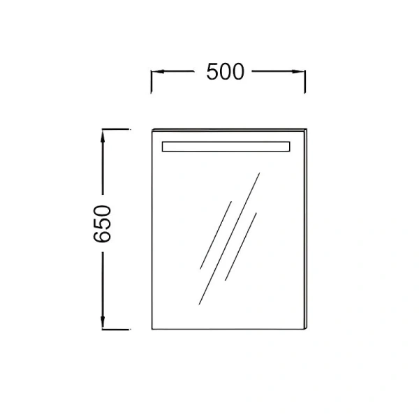 Зеркало с подсветкой Jacob Delafon Parallel 50 см с функцией анти-пар EB1410-NF (детальная фотография), нет в наличии