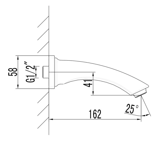 Излив для ванны Lemark графит LM3781GM (детальная фотография), в наличии