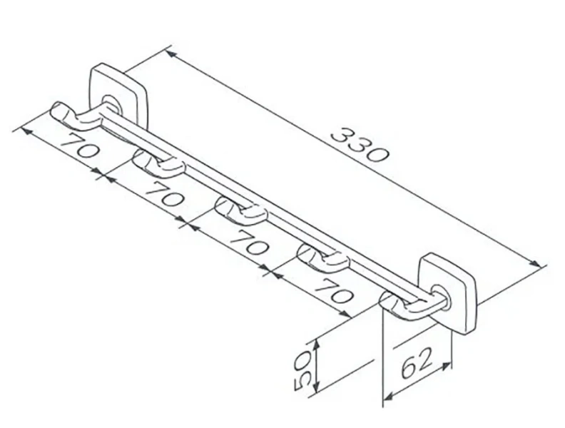 Крючок для ванной Am.Pm Gem A90359 для полотенец (детальная фотография), современные, hi-tech