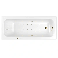 Ванна гидромассажная акриловая Whitecross Vibe 0105.180075.100.NANO.GL, 180 x 75 см, белая, форсунки золото