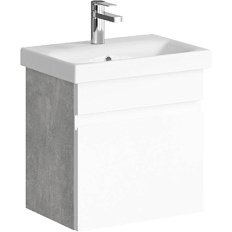 Тумба под раковину подвесная Aqwella Smart 50 см бетон светлый