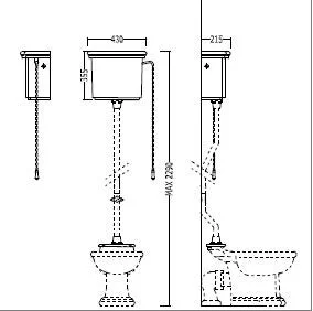 Бачок для унитаза высокий Devon&Devon New Etoile IBCANET (детальная фотография) index_2