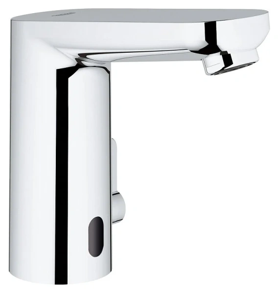 Смеситель для раковины Grohe Eurosmart Cosmopolitan E инфракрасный 36327001 (детальная фотография), из латуни, округлая форма, сенсорные от батареек