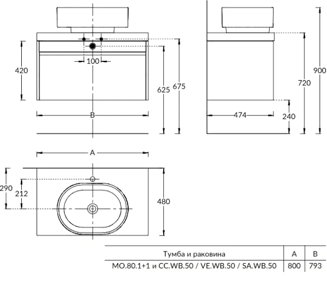 Тумба под раковину подвесная Kerama Marazzi Modula 80 см белая MOD.80.1+1\WHT (детальная фотография) index_1
