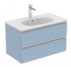 Тумба под раковину подвесная Ideal Standard Tesi 80 см серо-голубая матовая