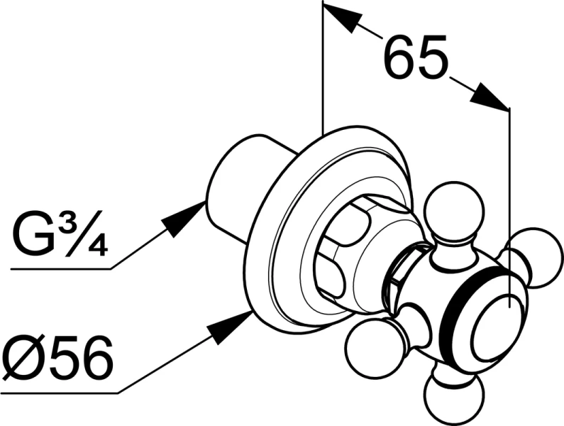 Переключатель потоков Kludi 1926 хром 518450520 (детальная фотография), по запросу