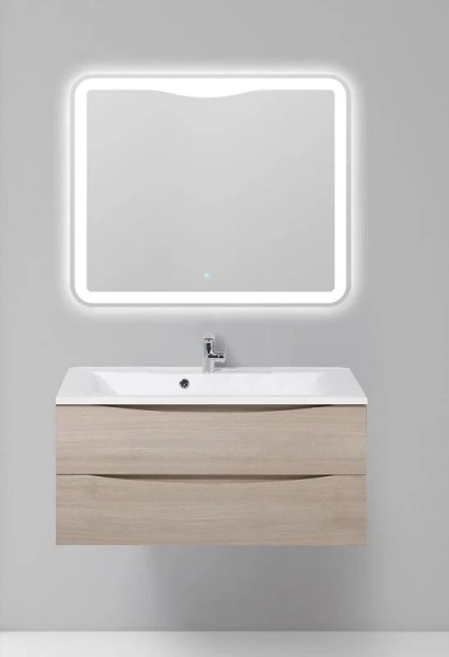 Тумба под раковину подвесная BelBagno Marino 110 см rovere grigio MARINO-1100-2C-SO-RG-P (детальная фотография), современная, hi-tech, лофт