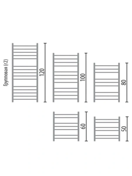 Полотенцесушитель водяной Ника Classic 60x40 см хром ЛП Г2 ВП 60/40 (детальная фотография), хром
