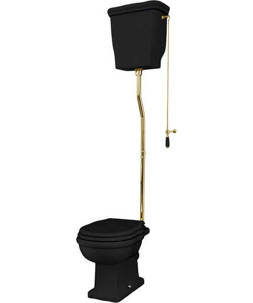 Унитаз напольный с высоким бачком ArtCeram Hermitage HEV00 круглый (детальная фотография), с высоким бачком