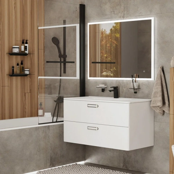 Смеситель для ванны IDDIS Bild черный матовый BILBL00i02WA (детальная фотография), черные