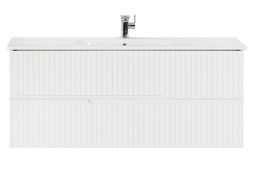 Тумба под раковину подвесная Cezares Duet 117 см Bianco Opaco DUET-1200-2C-SO-BO (детальная фотография)