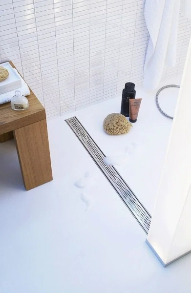 Решётка для слива из нержавеющей стали, 90 см, цвет хром, Tece TECEdrainline quadratum 600950 (детальная фотография), в наличии index_2