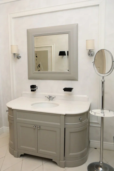 Тумба с мраморной столешницей, цвет полуглянцевый Dark Grey, мрамор Bianco Carrara, Devon&Devon Season EFSEASONDGBI (детальная фотография), по запросу index_1