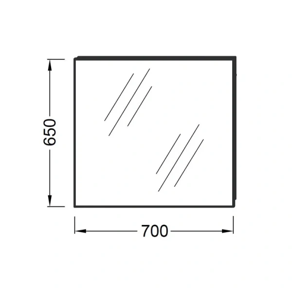 Зеркало Jacob Delafon Odeon Up 70 см прямоугольное EB1082-NF (детальная фотография), в наличии