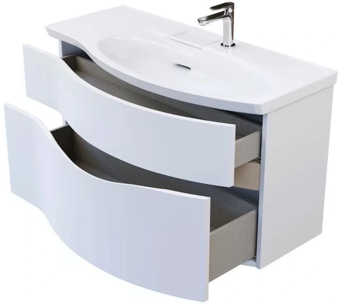 Тумба под раковину подвесная Kerama Marazzi Riva 100 cм правая RV.100Rh\WHT.M (детальная фотография) index_1