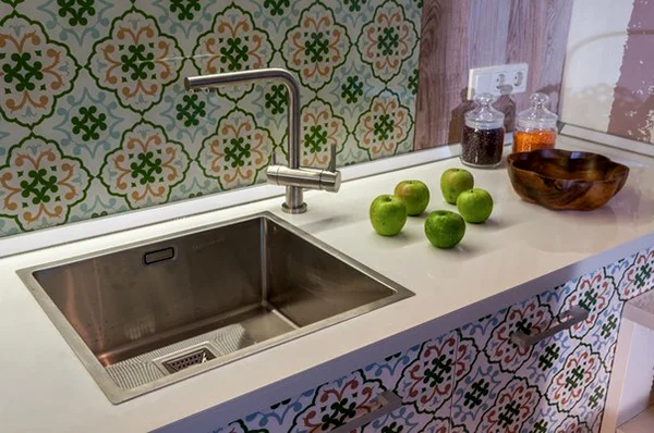 Смеситель для кухни Omoikiri Nagano-BN + Pure drop Lite нержавеющая сталь 4011.8028 (детальная фотография), современные, hi-tech