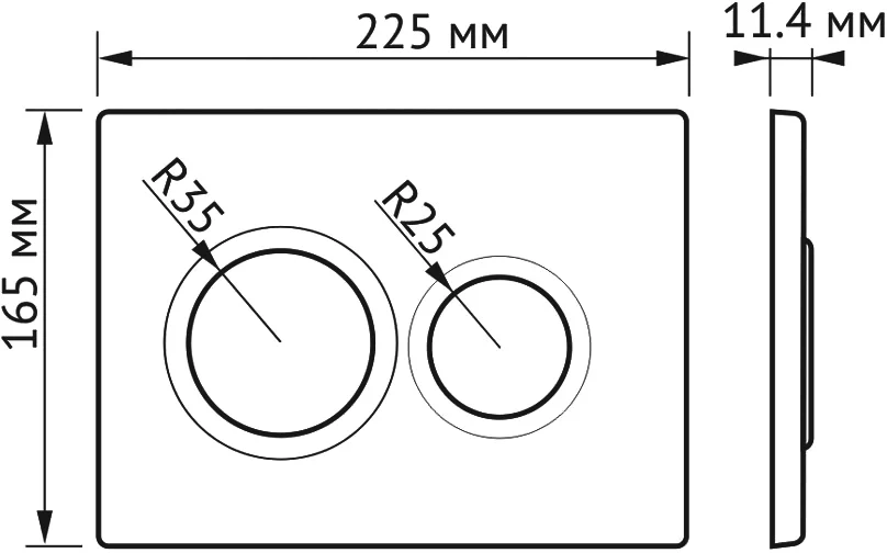 Унитаз с инсталляцией BERGES Albit S кнопка хром матовый 043317 (детальная фотография) index_4