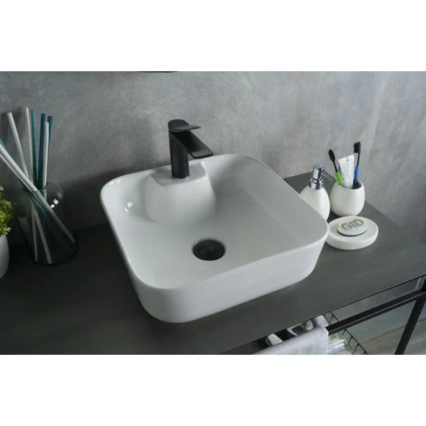 Раковина GID Geometrico N9443 41 см белая 51154 (детальная фотография), 40 см